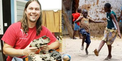 Волонтёр изобрёл безразмерную обувь для детей Африки
