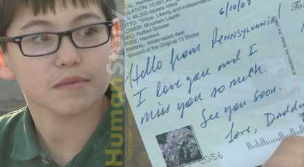 Мальчик получил открытку от отца через два года после его смерти