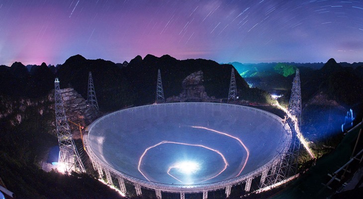 Китай ввёл в эксплуатацию крупнейший в мире радиотелескоп