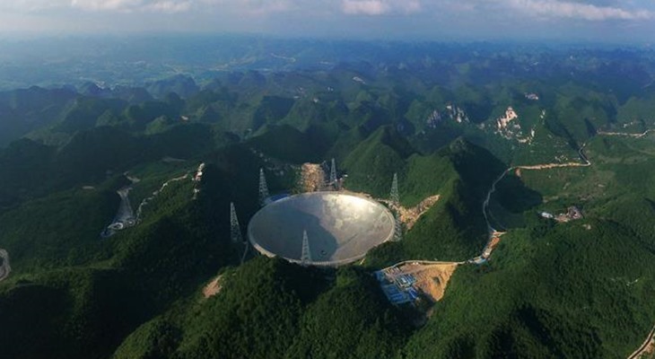 Китай ввёл в эксплуатацию крупнейший в мире радиотелескоп