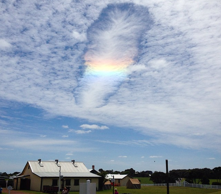 Шар круг облако с радугой 46см